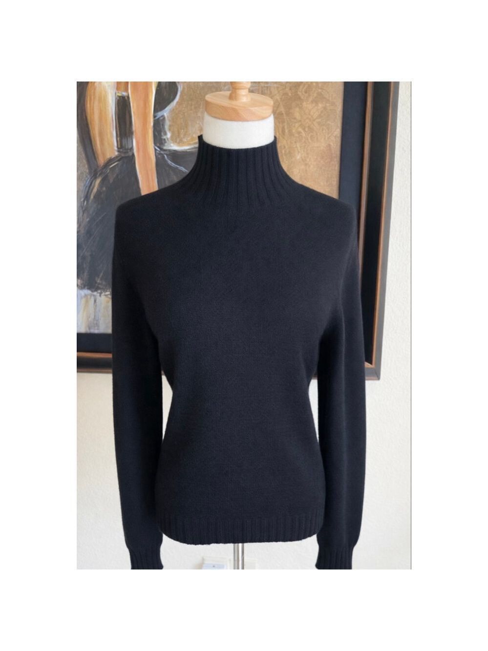 NWOT THE ROW Black Cashmere Turtleneck Sweater M